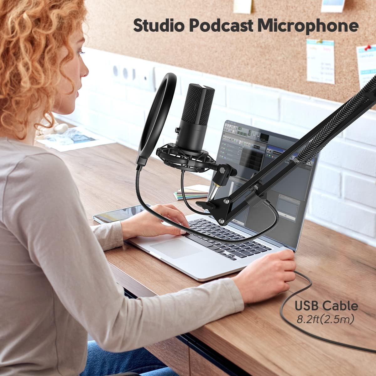  FIFINE T669 USB Microphone Bundle with Arm Stand and Shock Mount